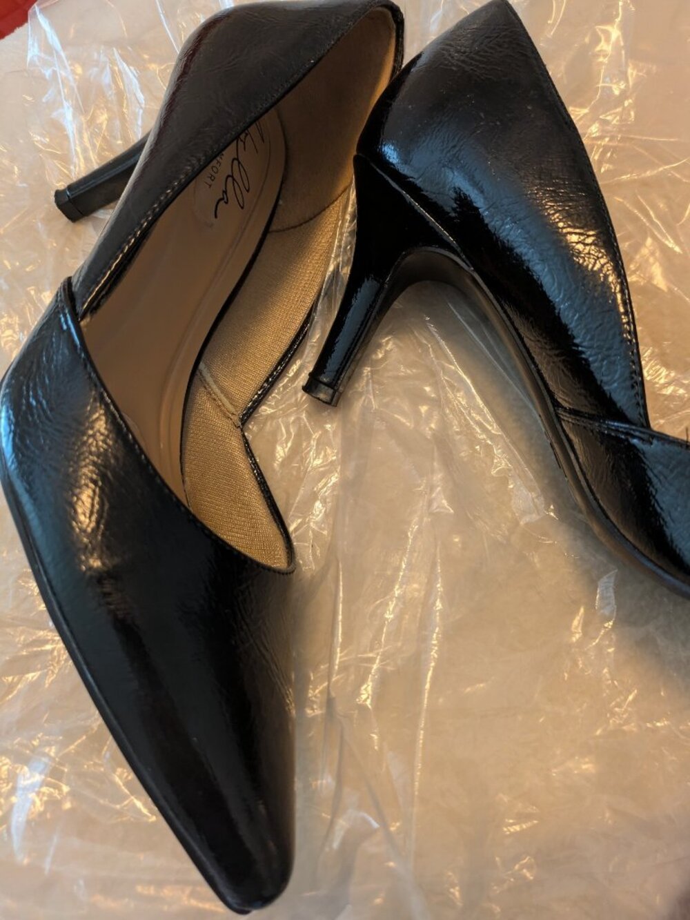 Abella Black Patent Heels - Women Size 7